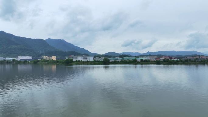 航拍浙江省杭州市建德市三都渔村