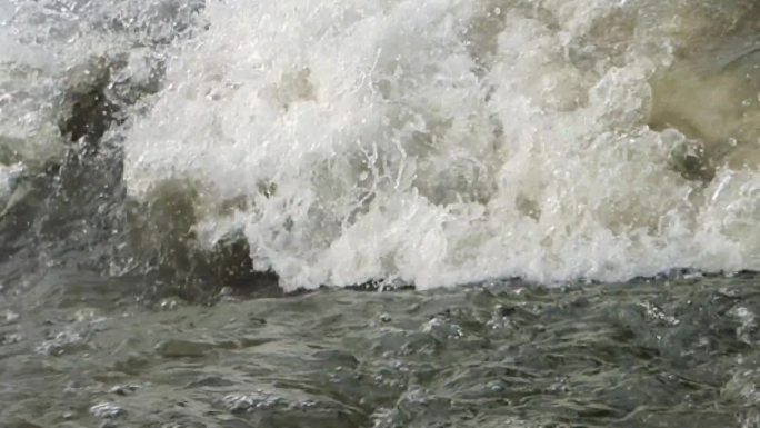 水浪花海浪溅起水浪飞溅浪花水花源泉水流走