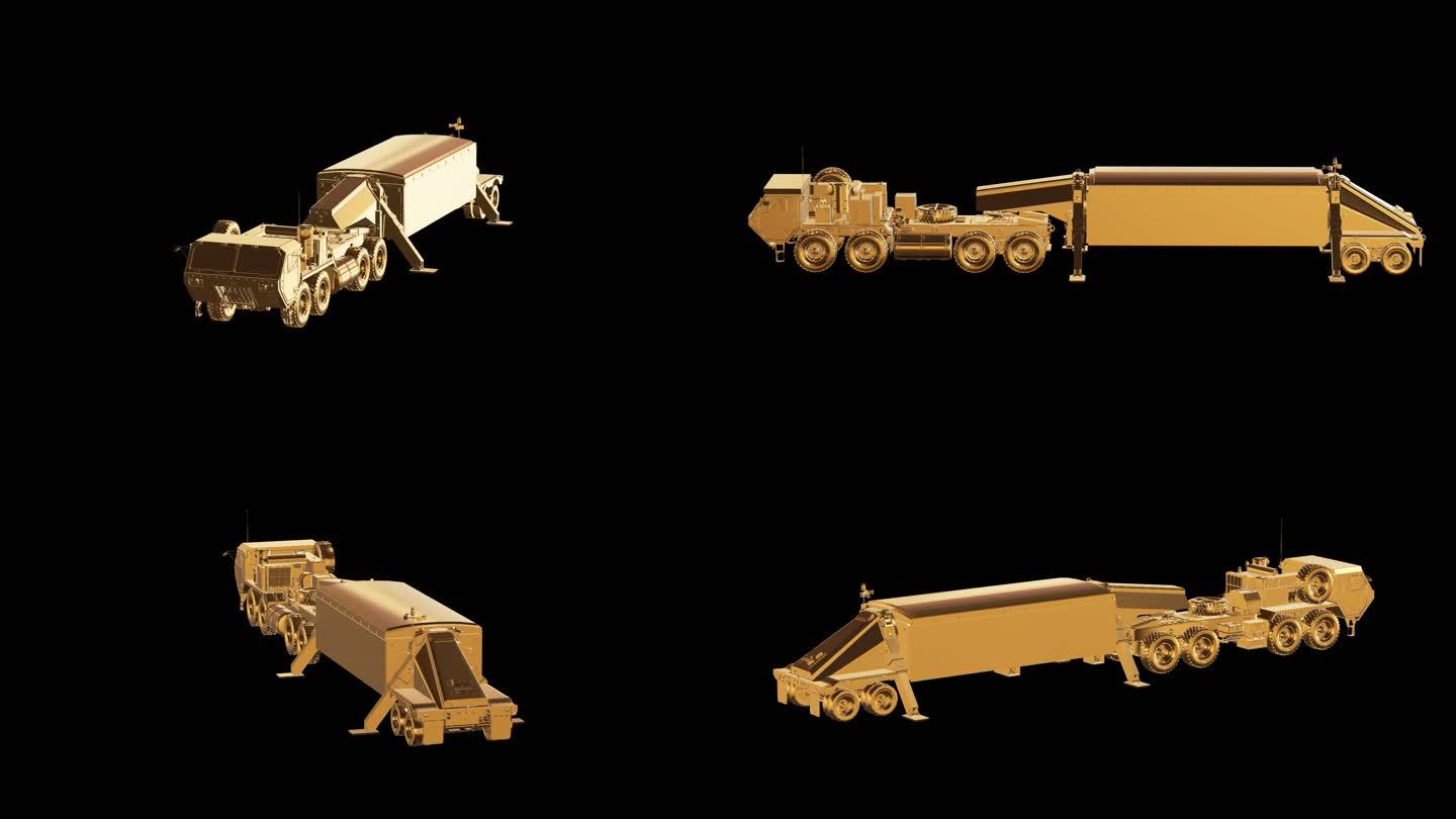 反导弹雷达车黄金版效果展示通道素材