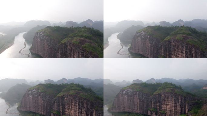 航拍江西鹰潭龙虎山景区