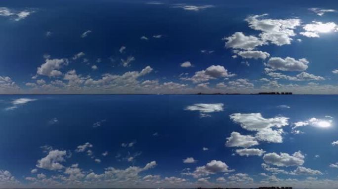 超宽屏全景晴空万里晴天中午高空云流动晴朗