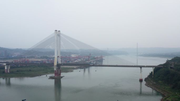 四川泸州泰安长江大桥风光