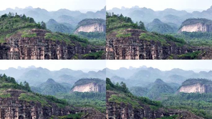 航拍江西鹰潭龙虎山景区