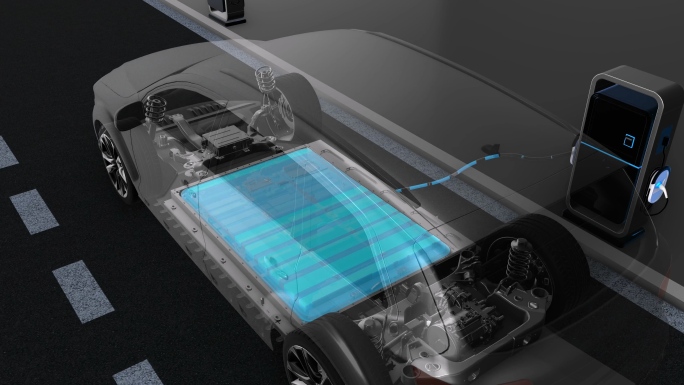 新能源电动汽车汽车结构充电充电桩动画模型