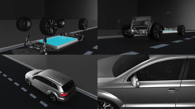 新能源电动汽车汽车结构充电充电桩动画模型