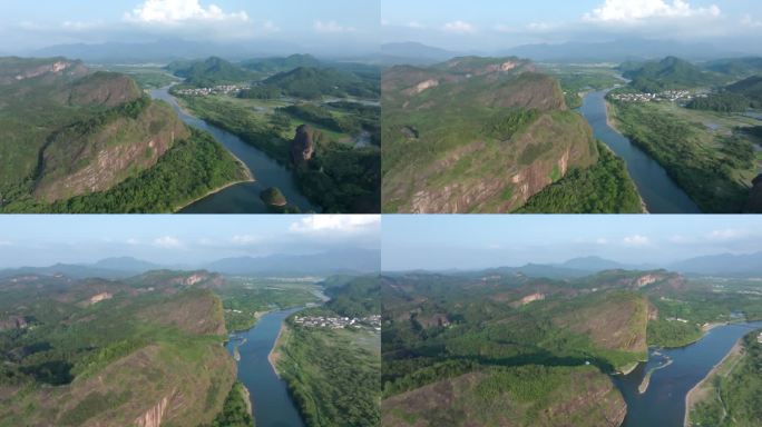 航拍江西鹰潭龙虎山景区