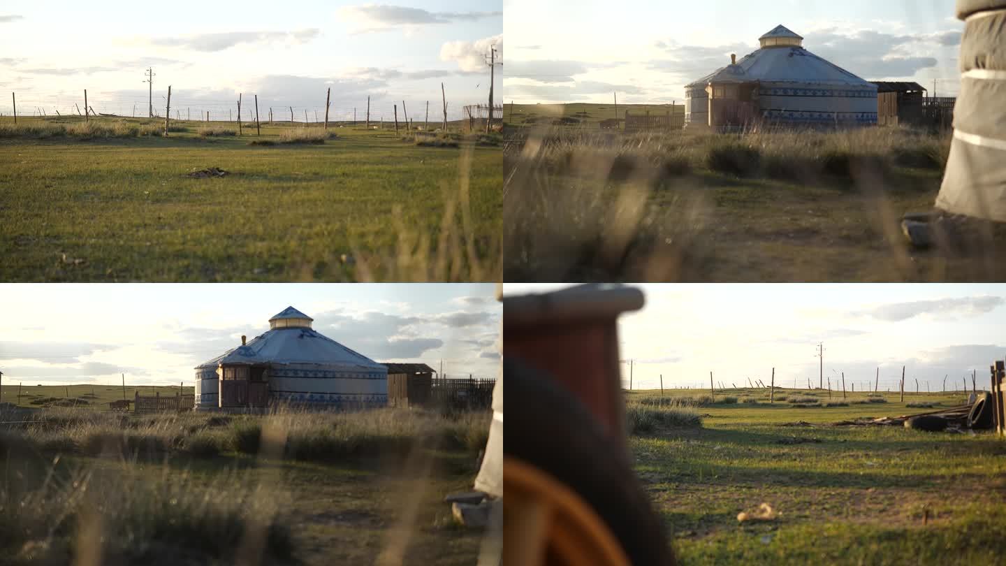 蒙古包 草原 围栏 牧场