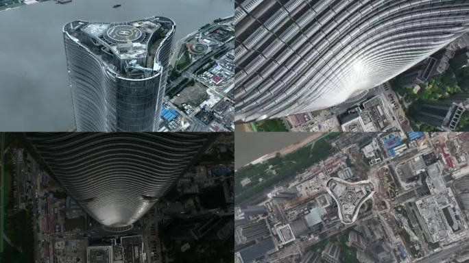 一千米高空拍摄武汉绿地中心