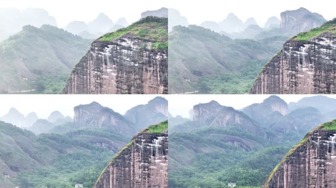 航拍江西鹰潭龙虎山景区