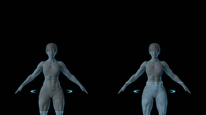 成年女人物(非常肌肉体态)