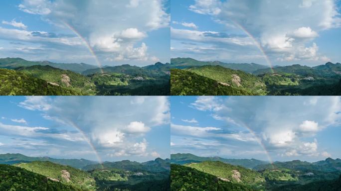 大山天空彩虹延时摄影