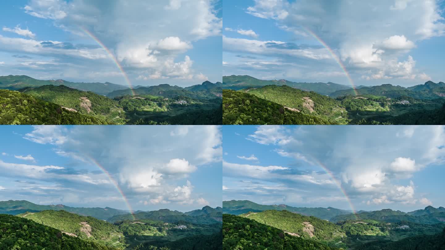 大山天空彩虹延时摄影