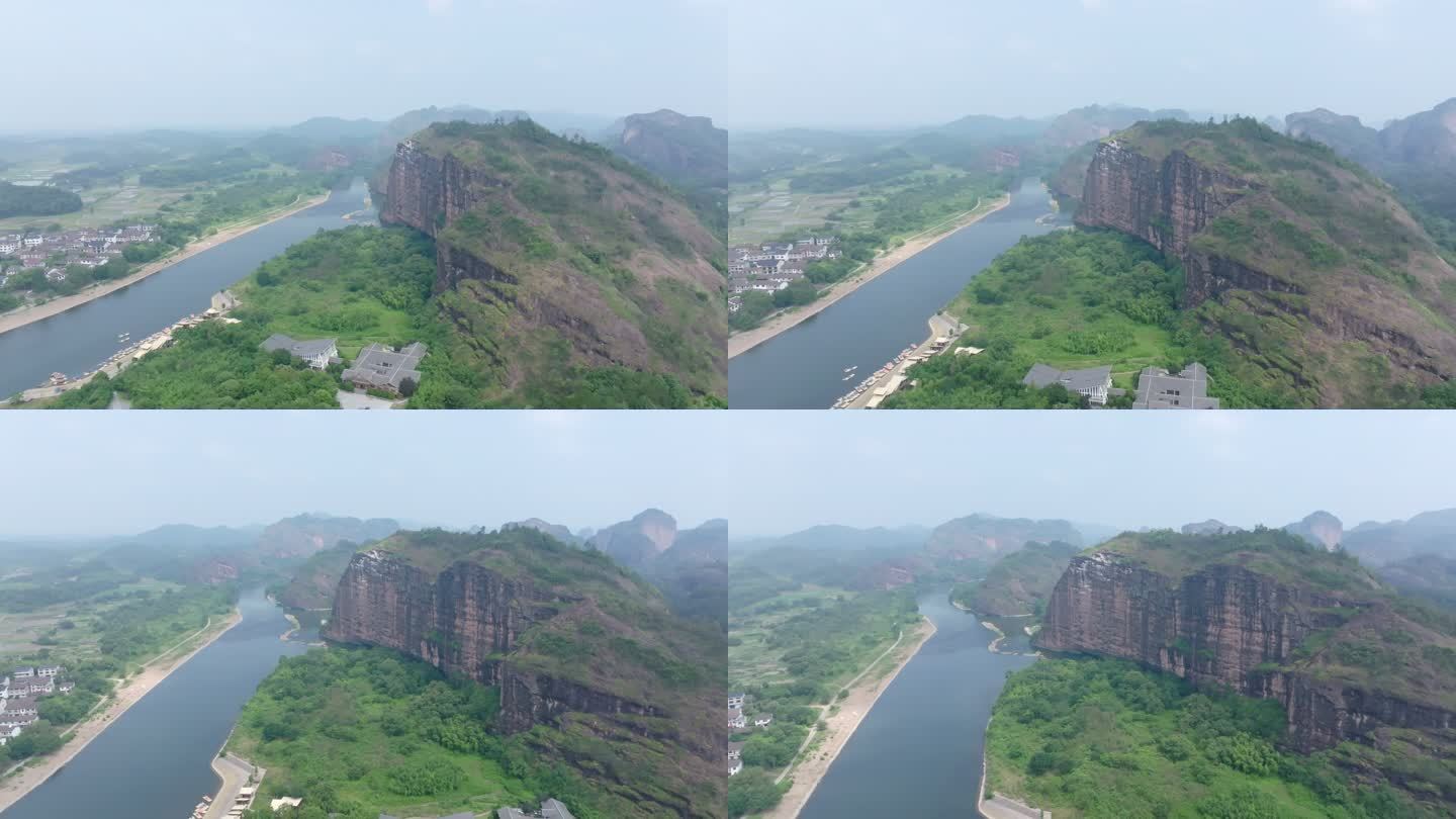 航拍江西鹰潭龙虎山景区