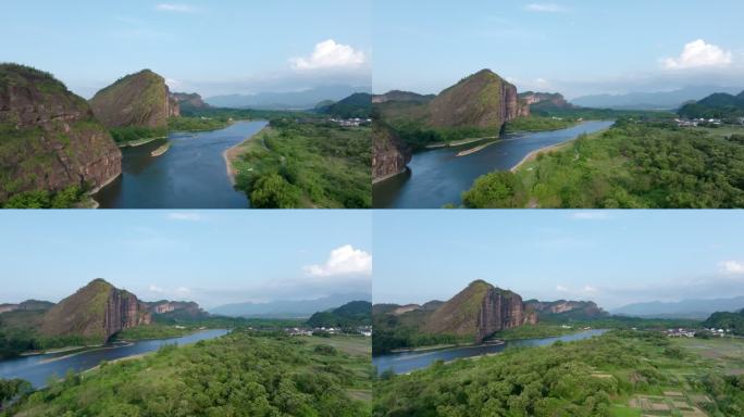 航拍江西鹰潭龙虎山景区