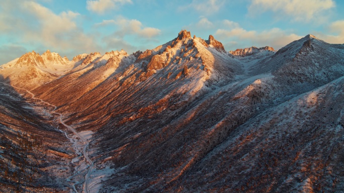 四姑娘山夕阳延时3