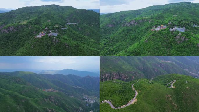 [4K]航拍素材.北京妙峰山谷夏日云影