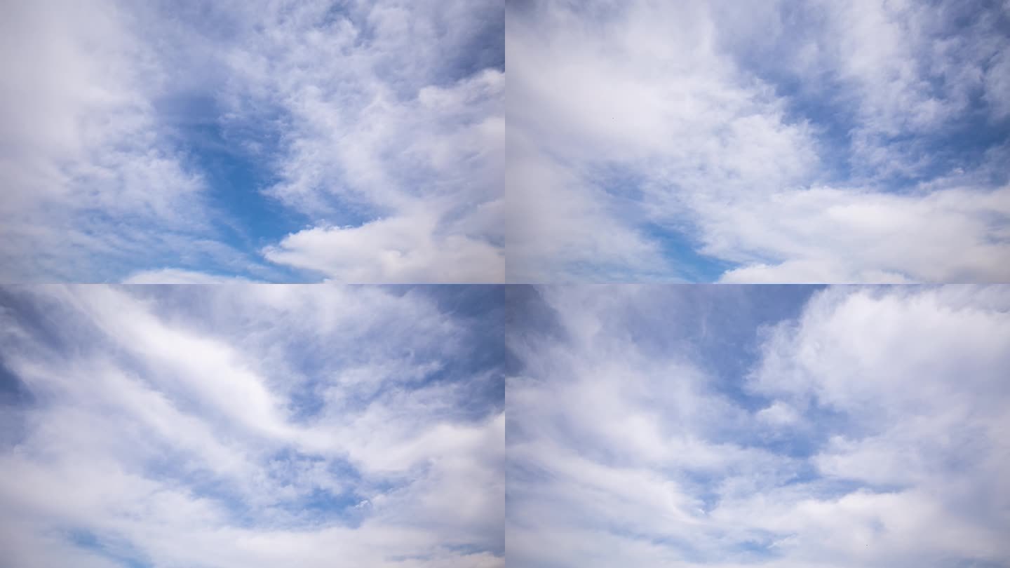 蓝天白云延时摄影20秒