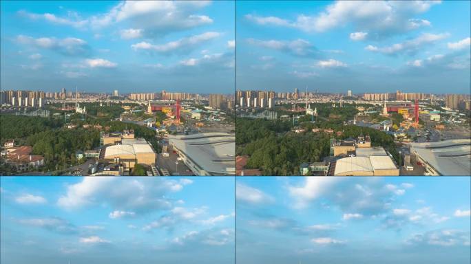 5K航拍长沙世界之窗之窗长沙县全景延时