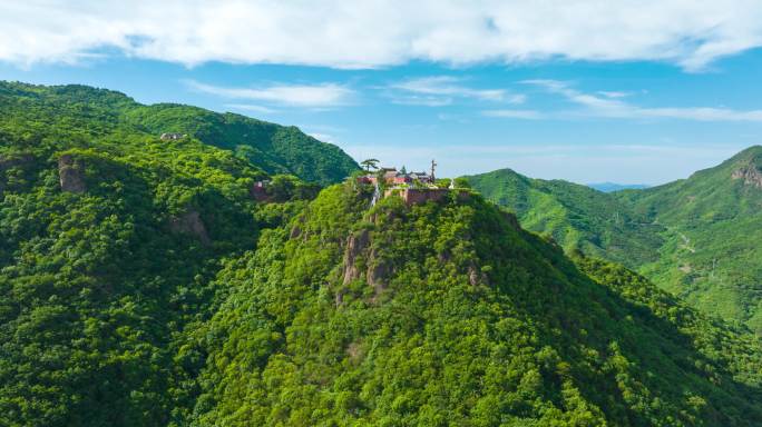 航拍北京西山 门头沟妙峰山