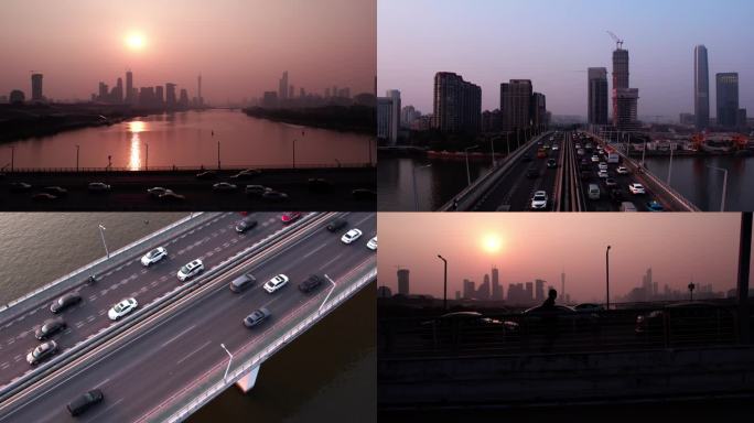 广州琶洲大桥日落4K60P