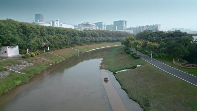 城市河流视频深圳光明茅洲河