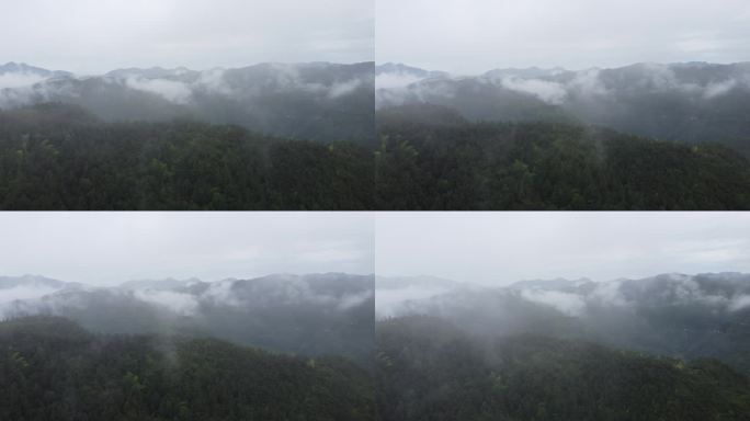 青田章旦航拍下雨雨后空中