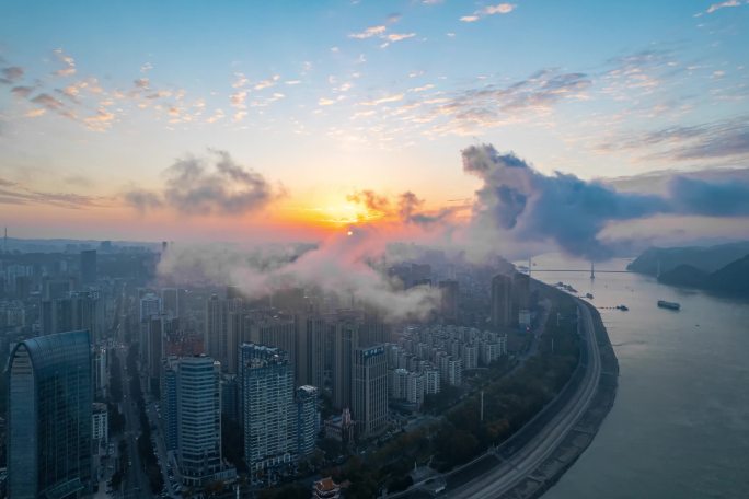 宜昌日出大景视频