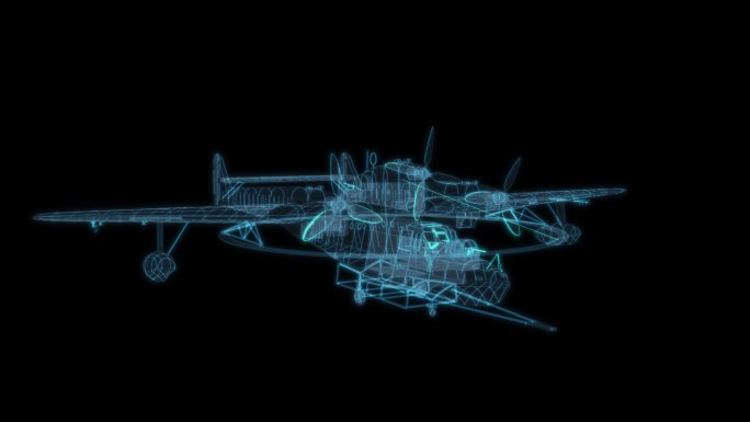 飞机 科幻透明赛博朋克科技BV138MS