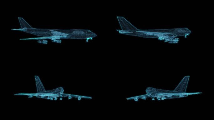 飞机 科幻透明游戏赛博朋克B747_L