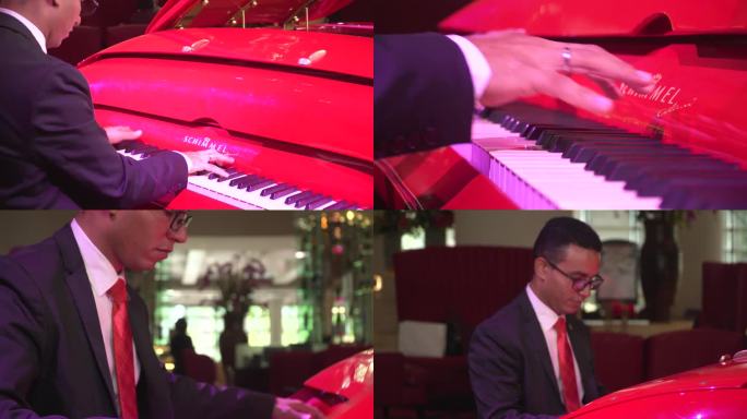 老外弹钢琴