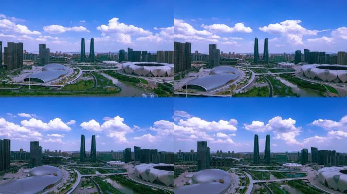 奥体中心杭州之门延时云