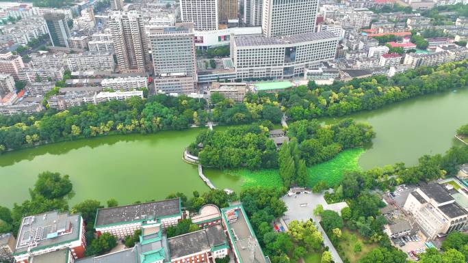 安徽省合肥市包河区包公园包孝肃公祠航拍城