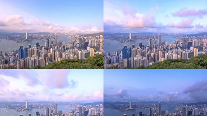 8k香港太平山日转夜延时摄影