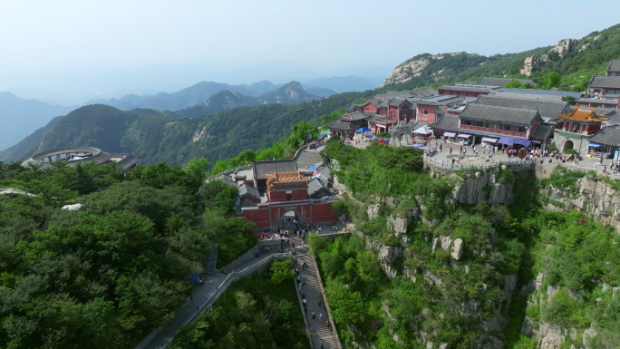 中国泰山全景航拍