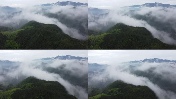 青田章旦航拍下雨雨后空中