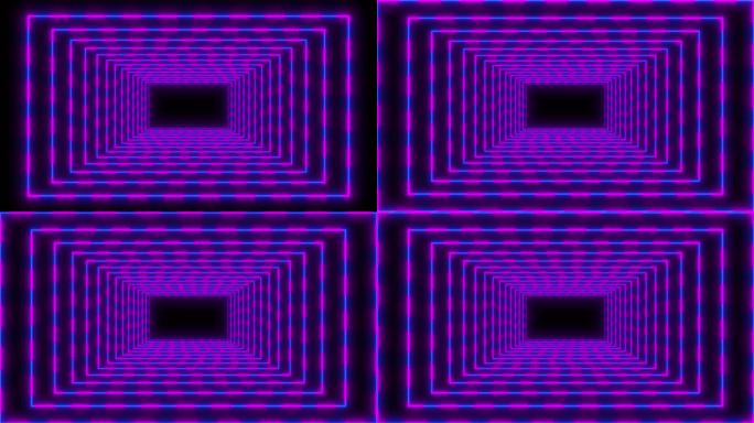 4K蓝紫色方形分段隧道空间通道异步