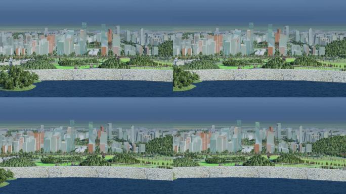 三维城市建筑深圳光明科学城高楼模型