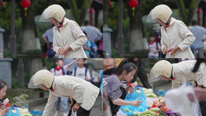 杭州西湖留下街道市井慢生活 菜摊