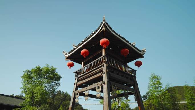 侗族古楼建筑风雨桥