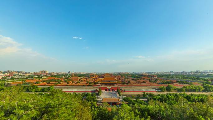 北京故宫全景延时实拍素材