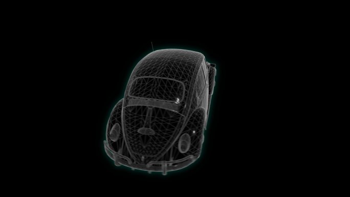 甲壳虫汽车科技界面展示素材