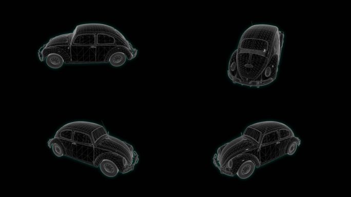 甲壳虫汽车科技界面展示素材