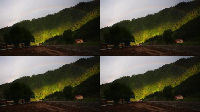 山间的彩虹