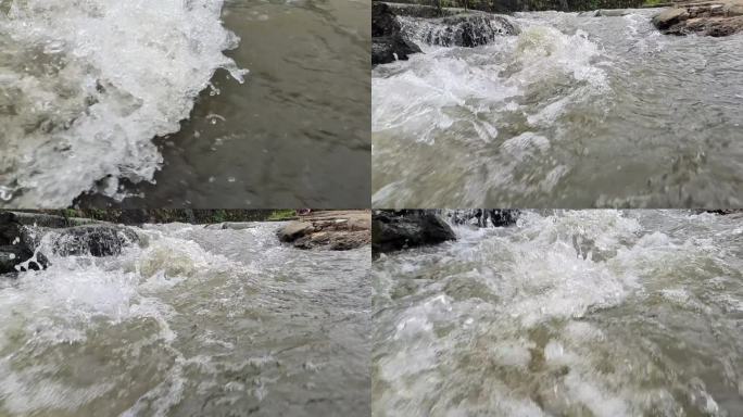 水花浪花海浪溅起 水浪飞溅浪花 源泉水流