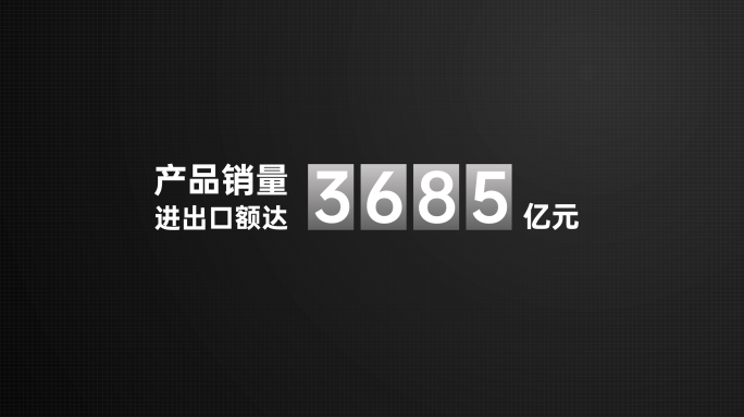 数字变化元素年份展示AE模板