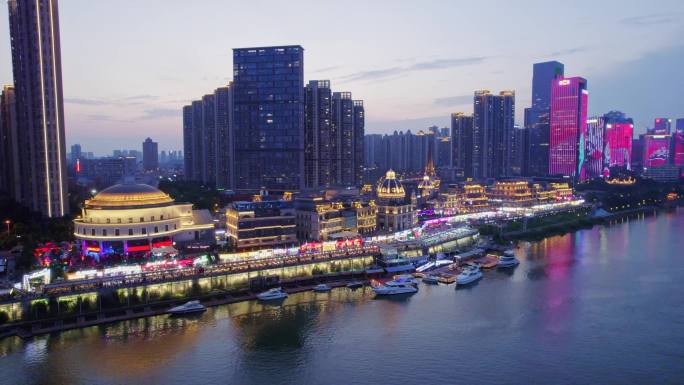 长沙风光湘江夜景