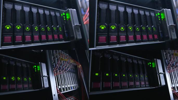 大型电脑机房服务器硬盘阵列 组镜