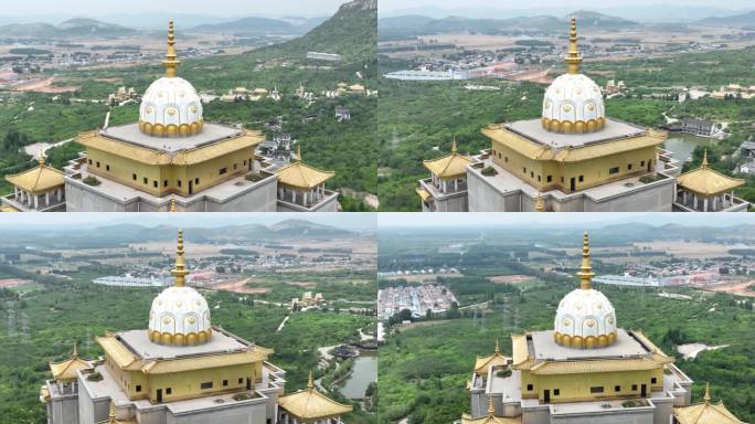 航拍东平白佛山风景区