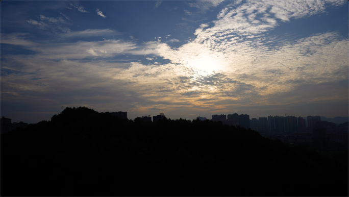 延时日出清晨太阳升起黎明破晓烈日破云天亮