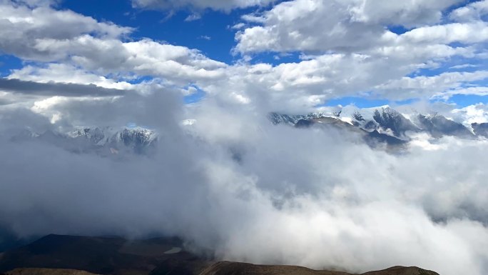 子梅垭口风景视频航拍